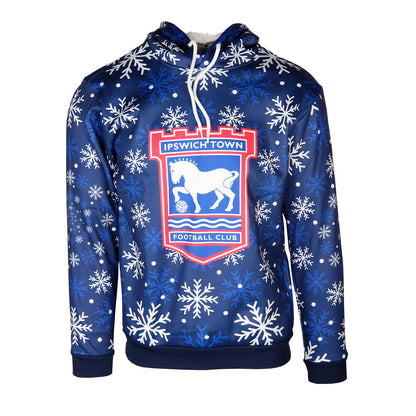 Navy Crest Christmas Hoody