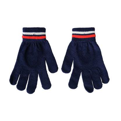 Navy Match Crest Gloves Junior