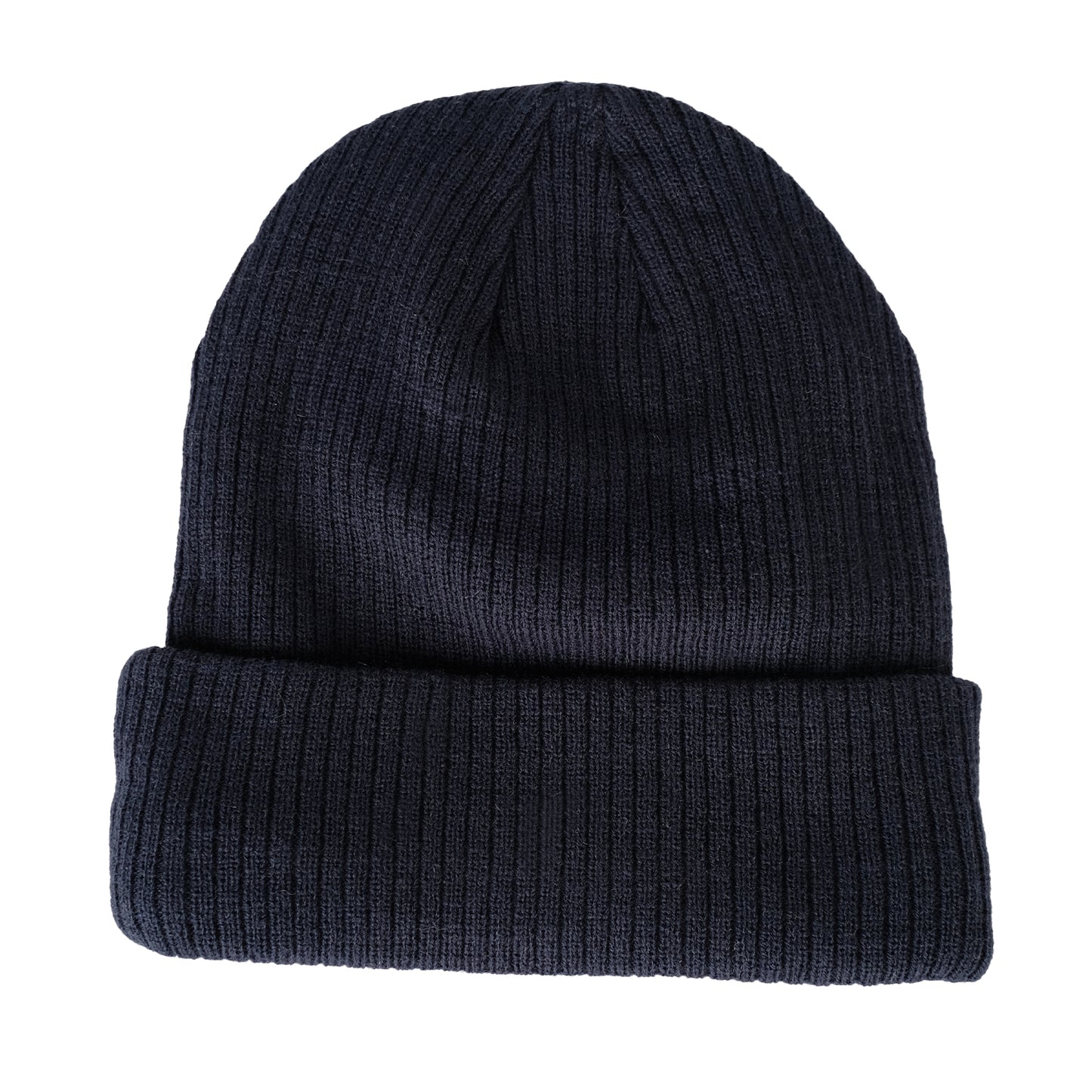 Navy Cuff Patch Beanie Adult