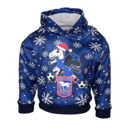 Navy Mascot Christmas Hoody Junior