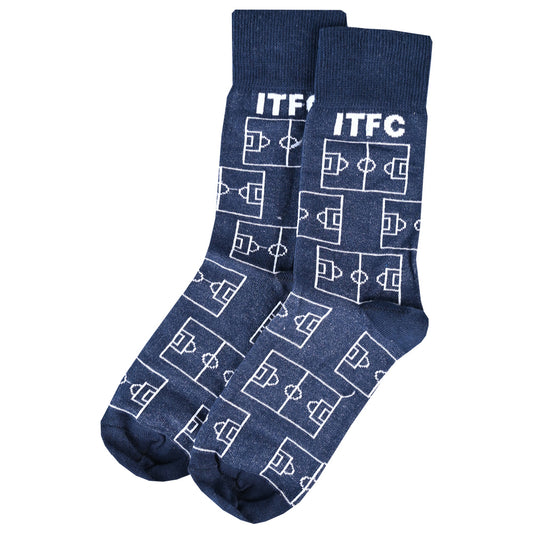 Adult Navy Multi Pitch Socks