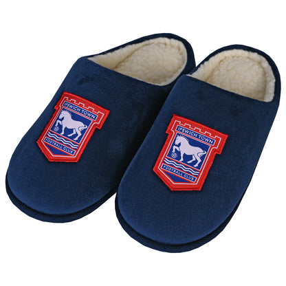 Navy Crest Mule Slipper Adult