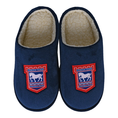 Navy Crest Mule Slipper Adult