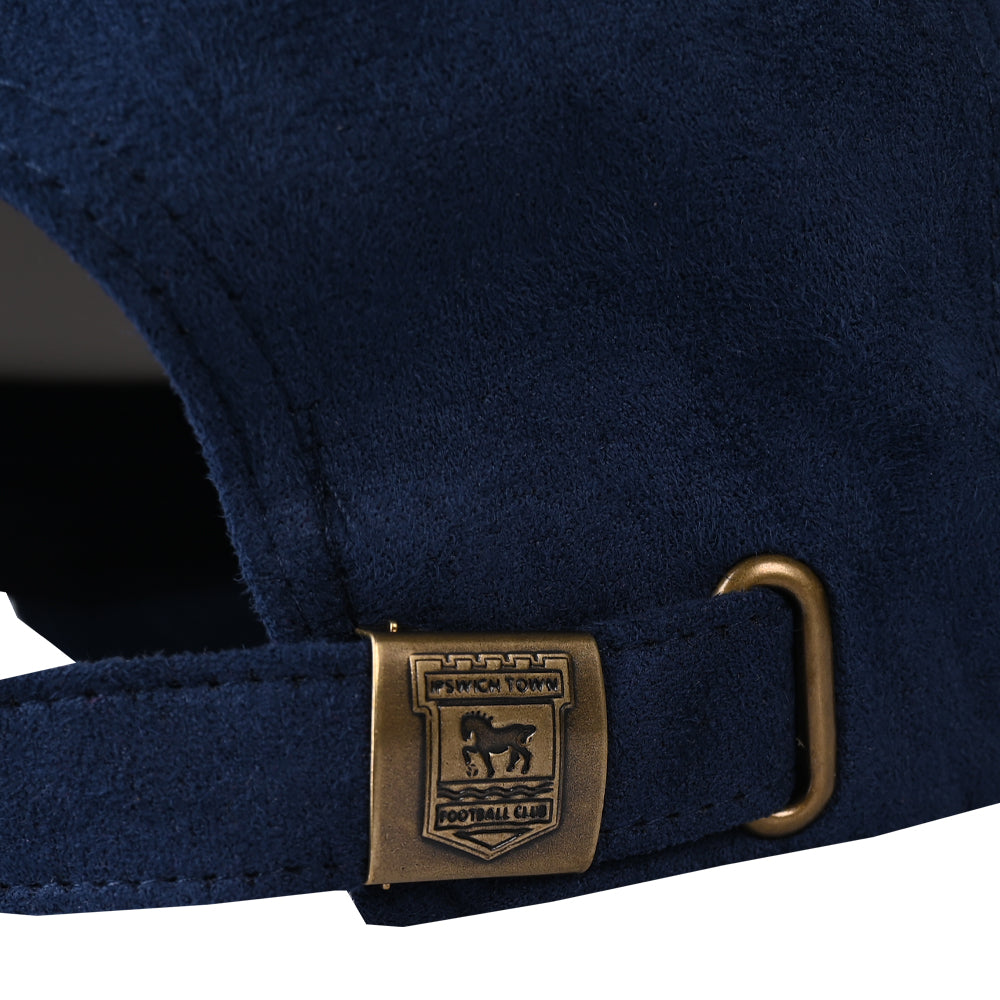 Navy Suede Crest Cap Adult