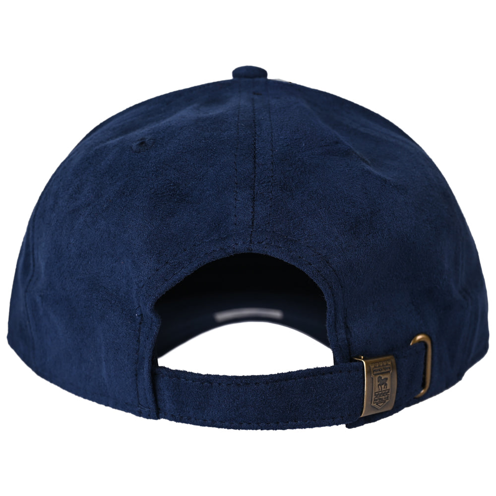 Navy Suede Crest Cap Adult