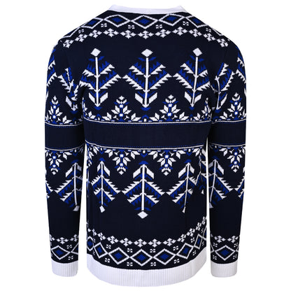 Navy Xmas Pattern Cardigan