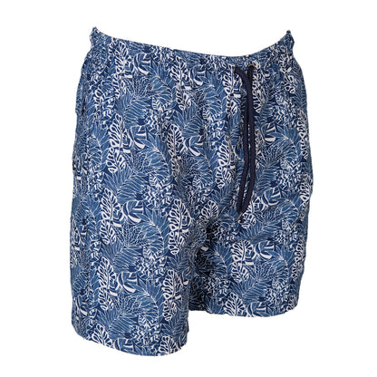 Navy/White Leaf Shorts