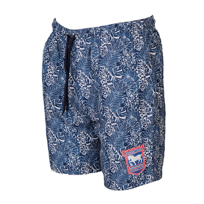 Navy/White Leaf Shorts