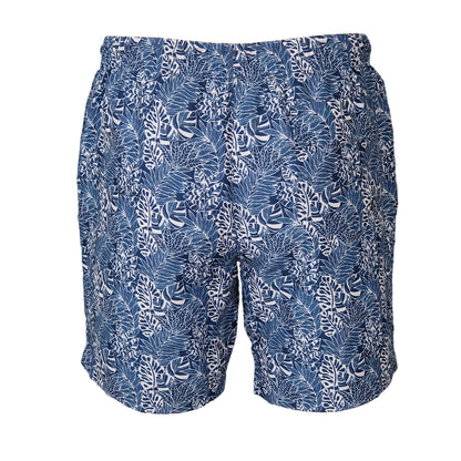 Navy/White Leaf Shorts