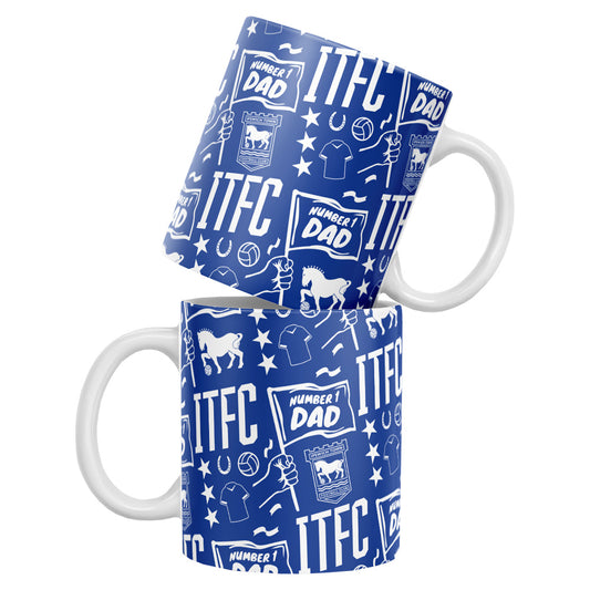 No 1 Dad Pattern Mug