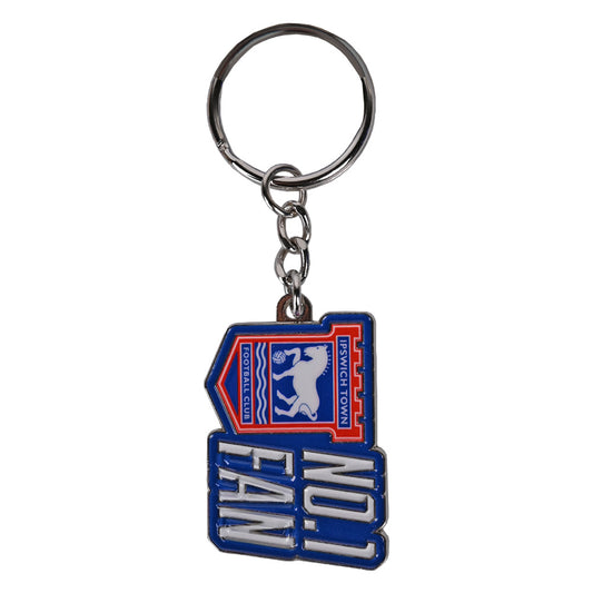 No1 Fan Metal Keyring
