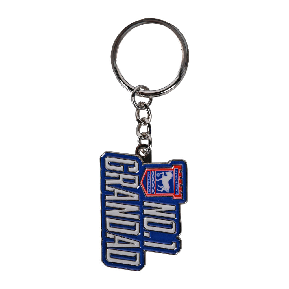 No1 Grandad Metal Keyring