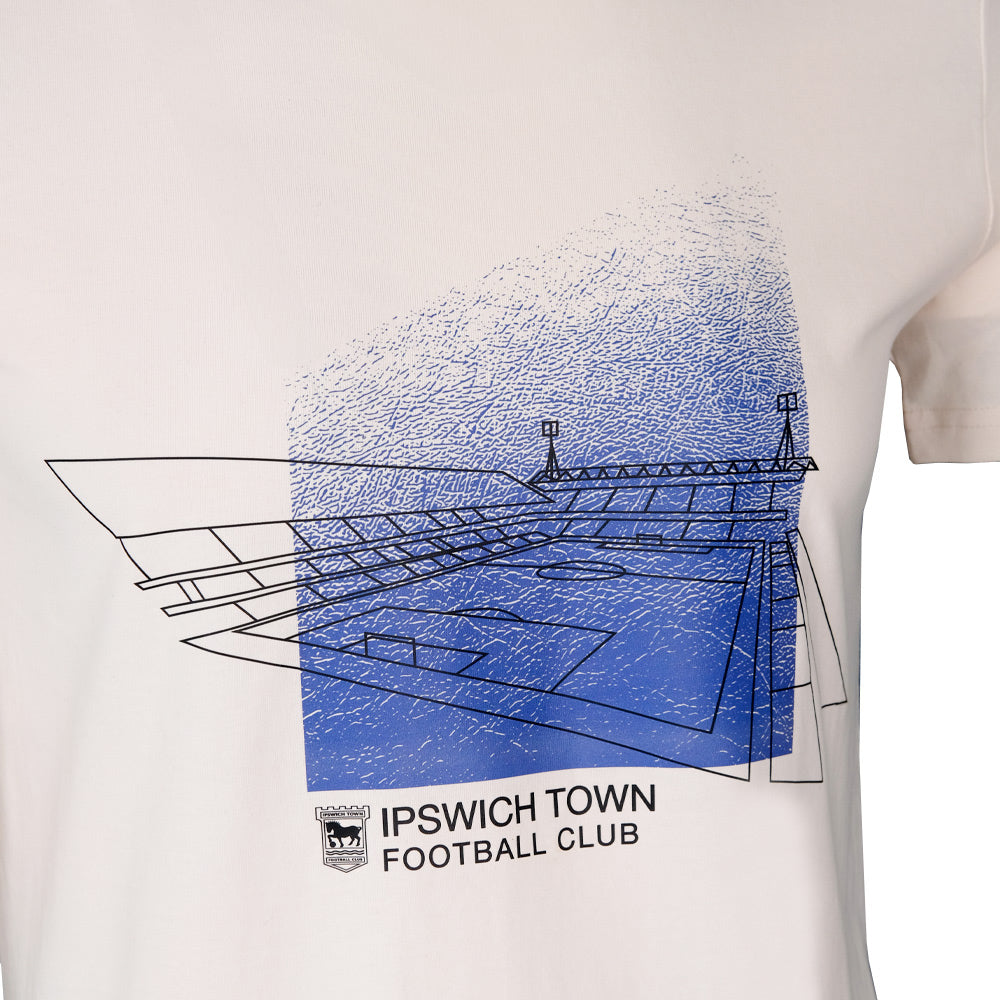 blue & white graphic tee