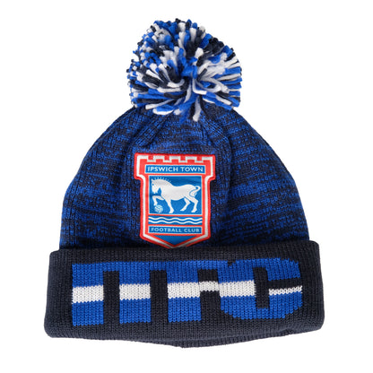 Royal/White Stripe Bobble Junior