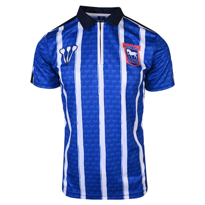 Blue/White Stripe Darts Polo