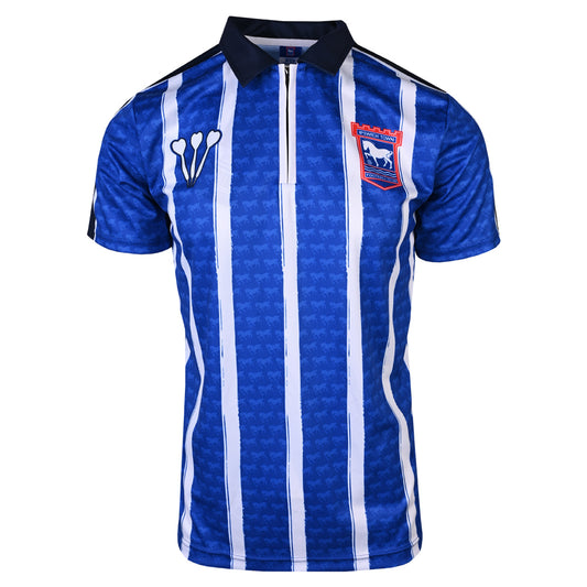 Blue/White Stripe Darts Polo
