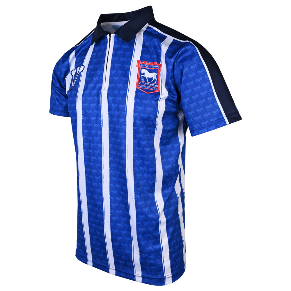 Blue/White Stripe Darts Polo