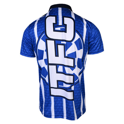 Blue/White Stripe Darts Polo