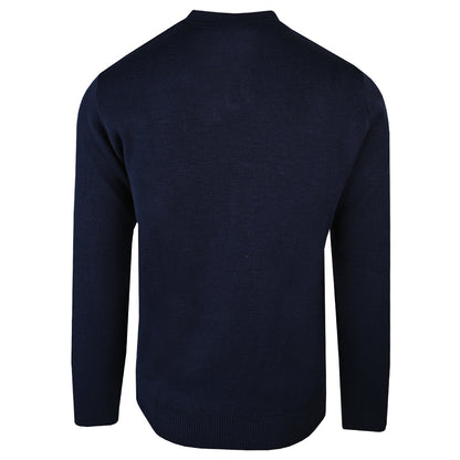 Suffolk Punch Knitted L/S Polo Navy