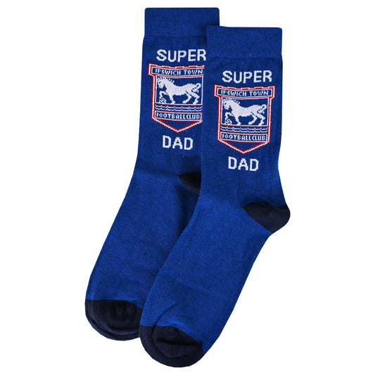 Adult Super Dad Crest Socks
