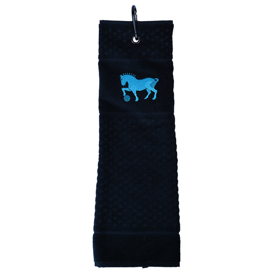Black Suffolk Punch Golf Towel