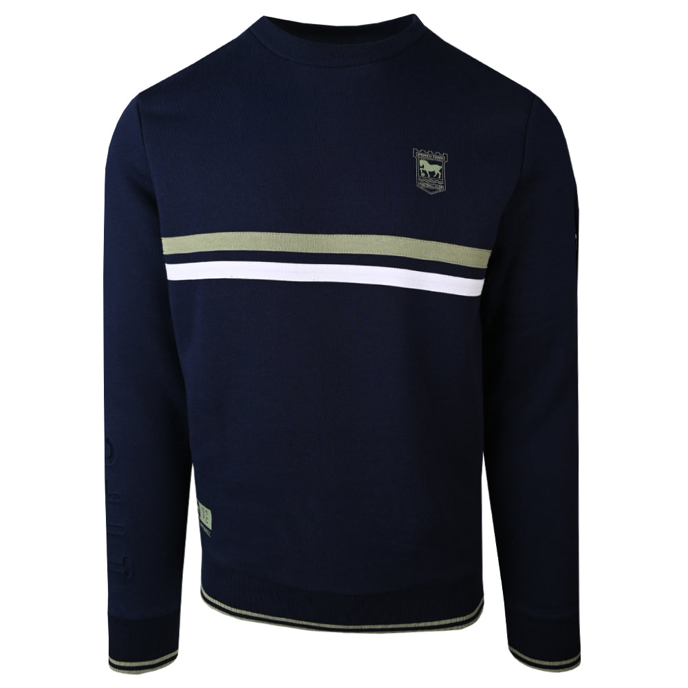 Town Apparel Navy Debossed Sleeve Sweatshirt