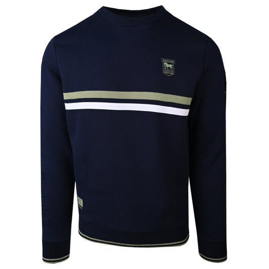 Town Apparel Navy Debossed Sleeve Sweatshirt