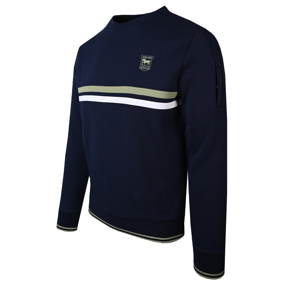 Town Apparel Navy Debossed Sleeve Sweatshirt