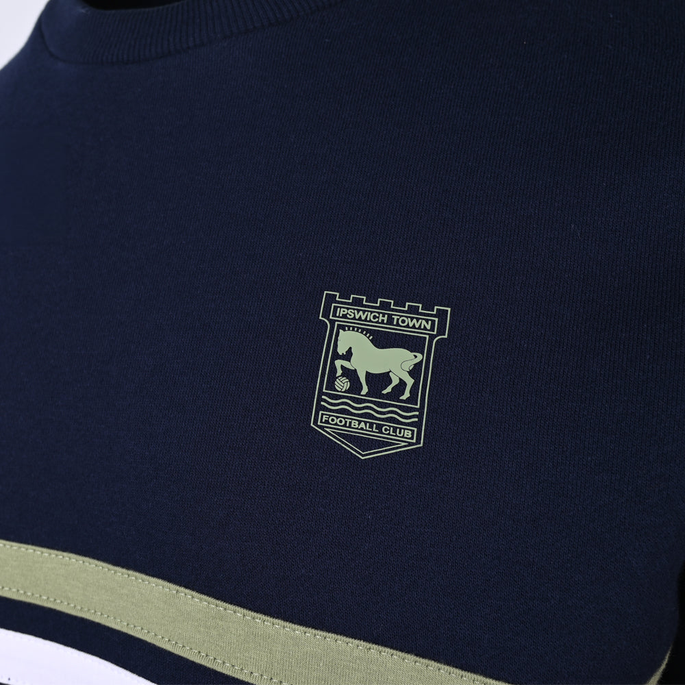 Town Apparel Navy Debossed Sleeve Sweatshirt
