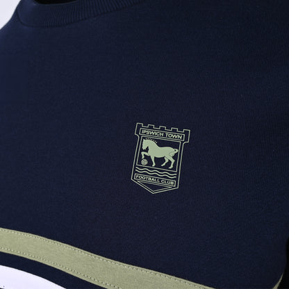 Town Apparel Navy Debossed Sleeve Sweatshirt