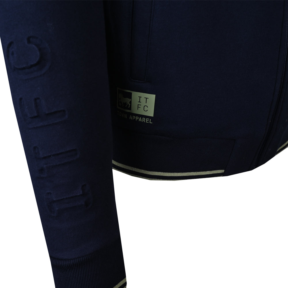 Town Apparel Navy Debossed Sleeve Track Top
