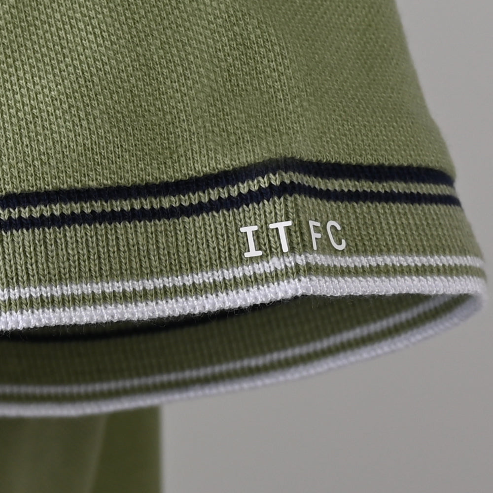 Town Apparel Sage Embossed Cuff Polo