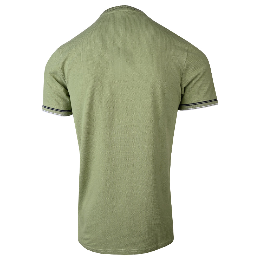 Town Apparel Sage Embossed Cuff Polo