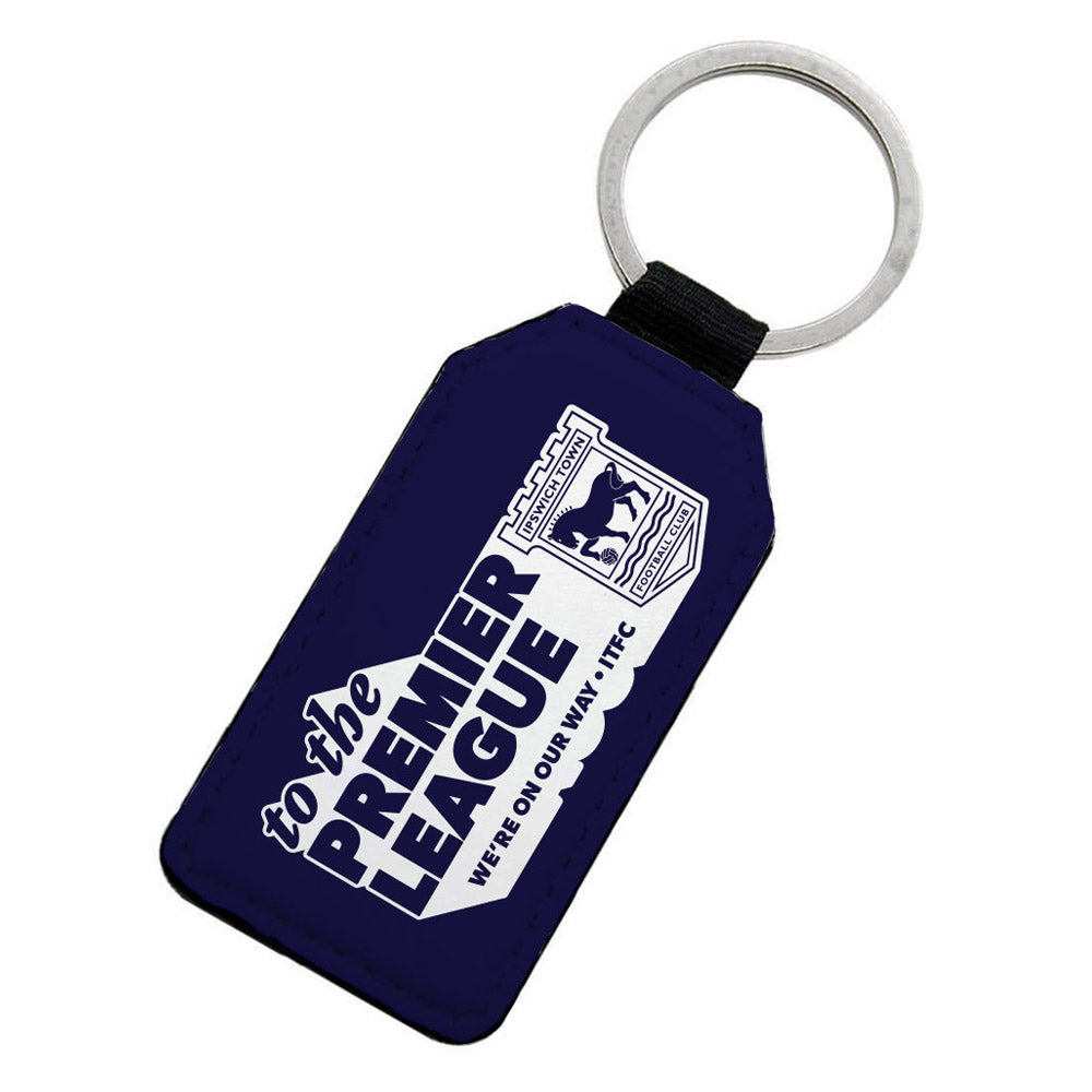 We're on Our Way Keyring Navy