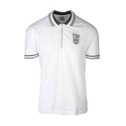 White Zip Polo