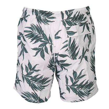 White/Green Leaf Shorts