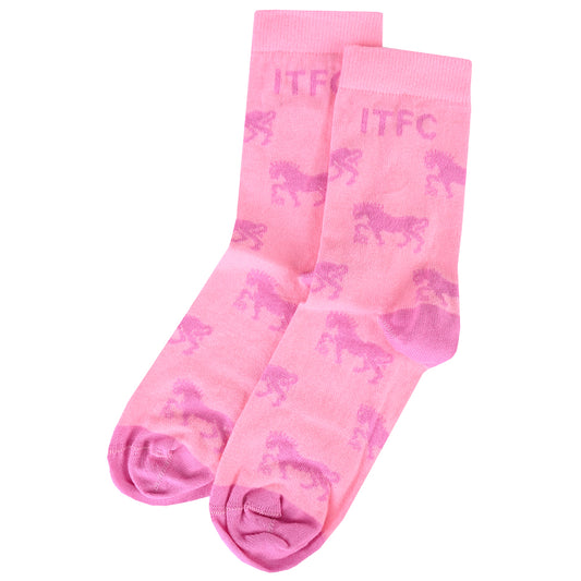 Womens Pink Suffolk Punch Socks